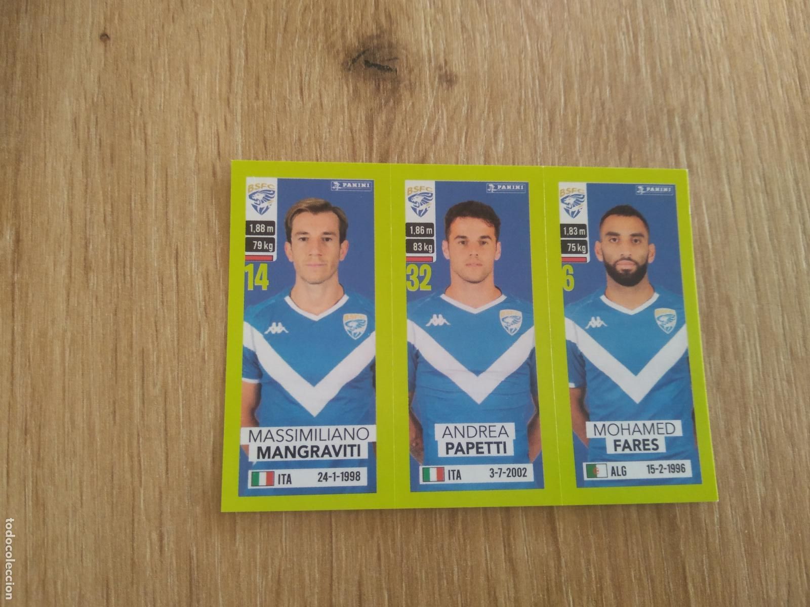 Cromos de f&uacute;tbol: 532 MANGRAVITI PAPETTI FARES BRESCIA CROMO FUTBOL PANINI LIGA ITALIA 23-24 CALCIATORI 2023-2024