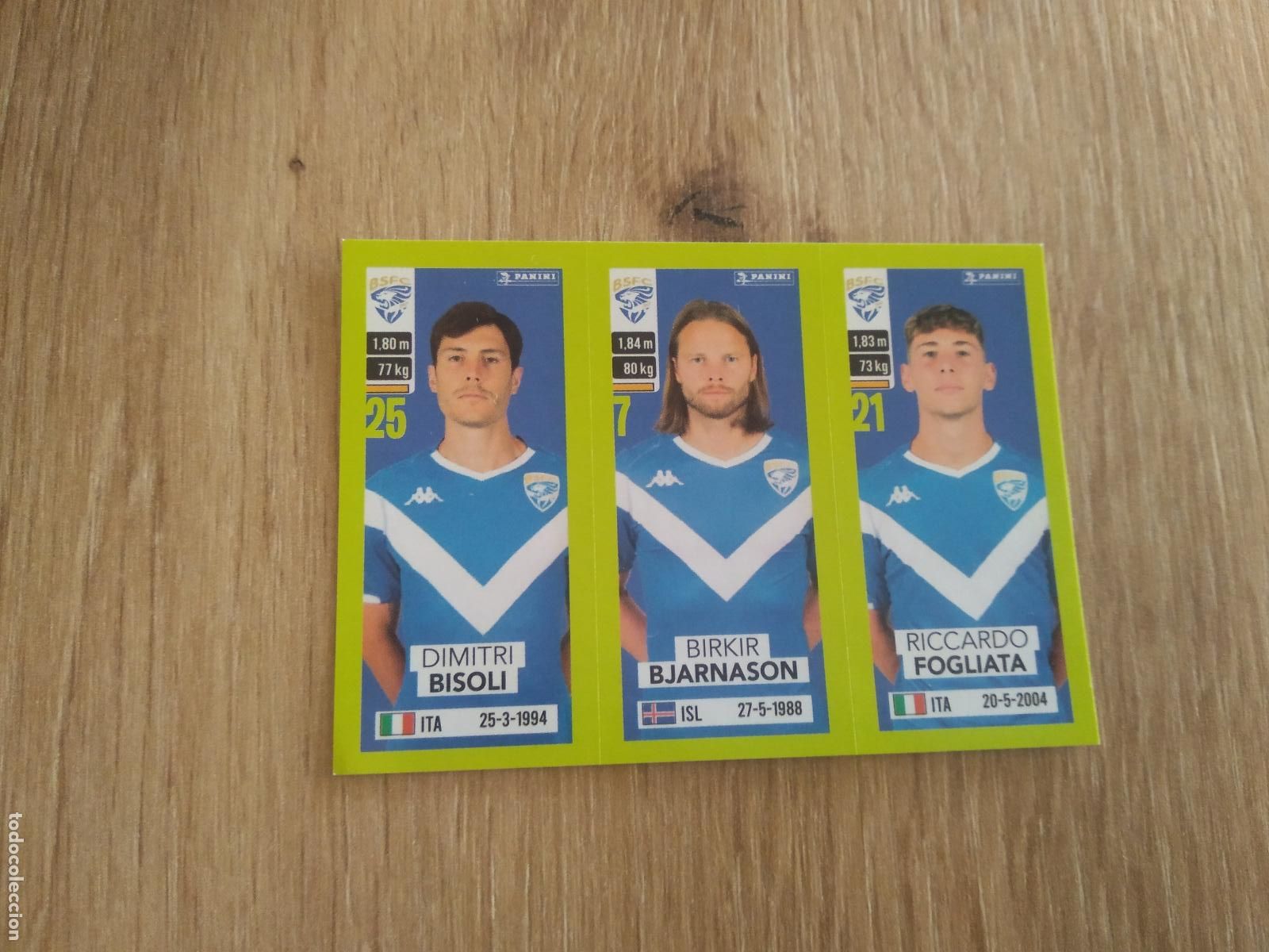 Cromos de f&uacute;tbol: 533 BISOLI BJARNASON FOGLIATA BRESCIA CROMO FUTBOL PANINI LIGA ITALIA 23-24 CALCIATORI 2023-2024