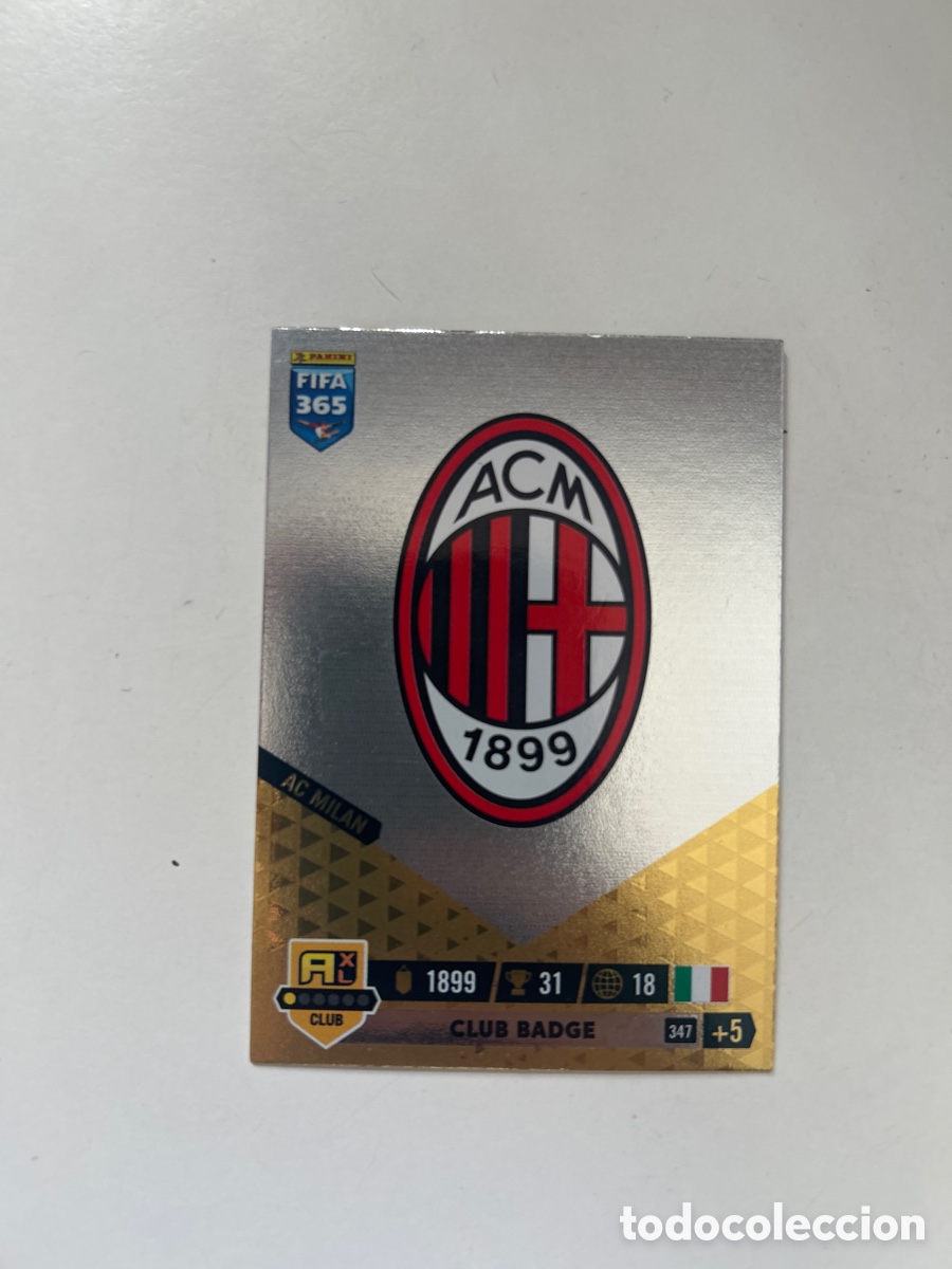 Cromos de f&uacute;tbol: Escudo A.C. Mil&aacute;n FIFA 365 2023 (347)