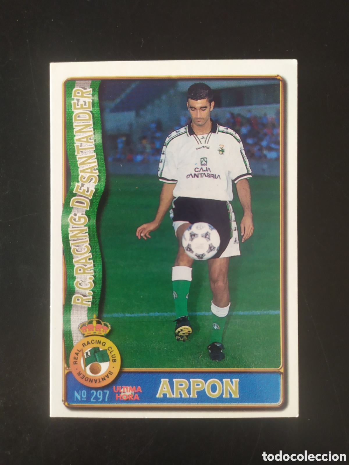 Cromos de f&uacute;tbol: Mundicromo fichas Liga 1996 1997 96 97 Arp&oacute;n ultima hora n&deg; 297 Racing Santander