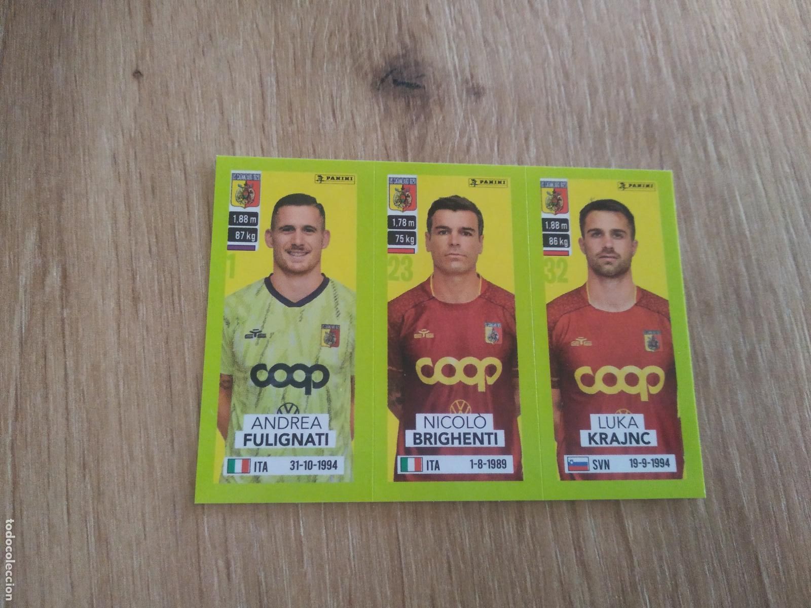 Cromos de f&uacute;tbol: 537 FULIGNATI BRIGHENTI KRAJNC CATANZARO CROMO FUTBOL PANINI LIGA ITALIA 23-24 CALCIATORI 2023-2024