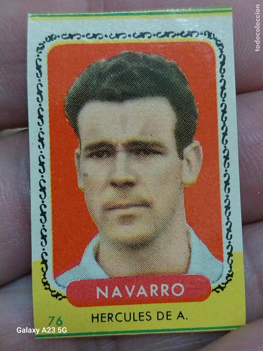 Cromos de f&uacute;tbol: NAVARRO HERCULES ED BRUGUERA CAMPEONES ESTE A&Ntilde;O 1955 55 56 CROMO 76 ORIGINAL SIN PEGAR NUNCA