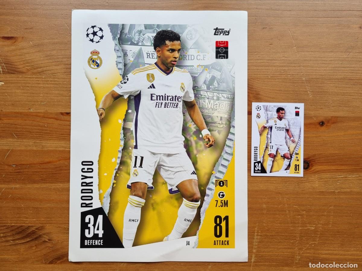 Cromos de f&uacute;tbol: J4 RODRYGO (Real Madrid CF) JUMBO. Match Attax 2023 2024 23 24 (Topps)