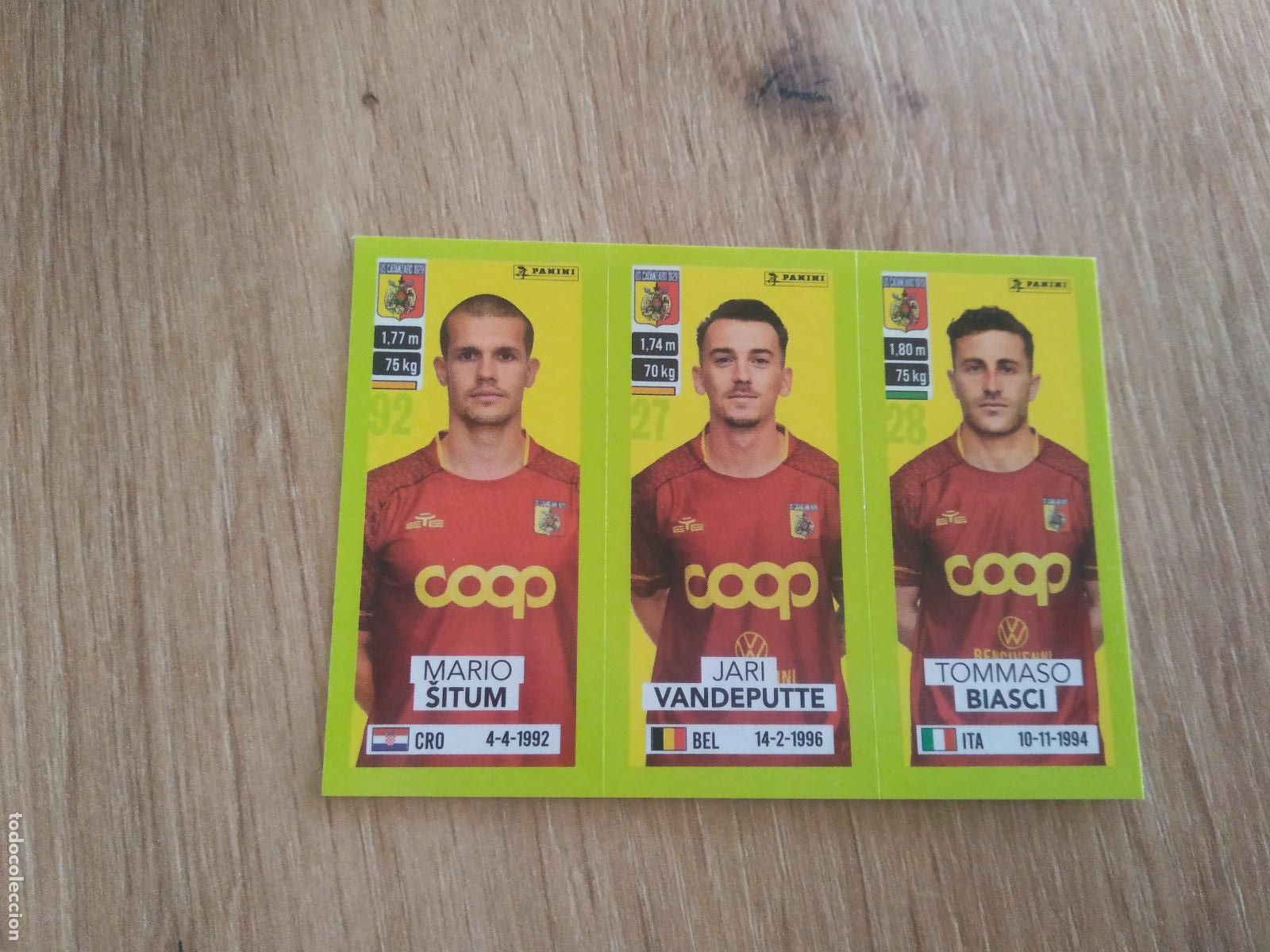 Cromos de f&uacute;tbol: 540 SITUM VANDEPUTTE BIASCI CATANZARO CROMO FUTBOL PANINI LIGA ITALIA 23-24 CALCIATORI 2023-2024