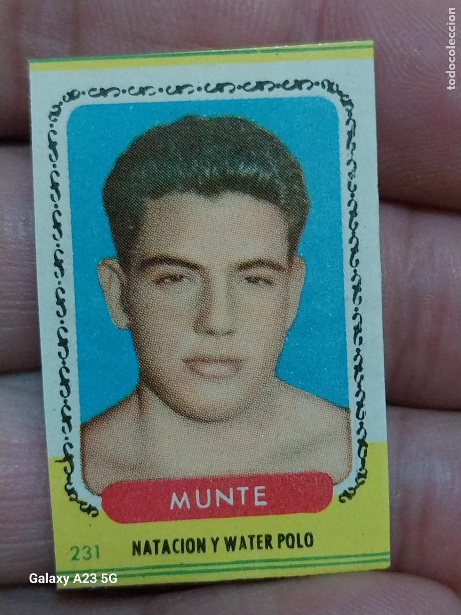 Cromos de f&uacute;tbol: MUNTE NATACION WATERPOL ED BRUGUERA CAMPEONES ESTE A&Ntilde;O 1955 55 56 CROMO 231 ORIGINAL SIN PEGAR NUNCA