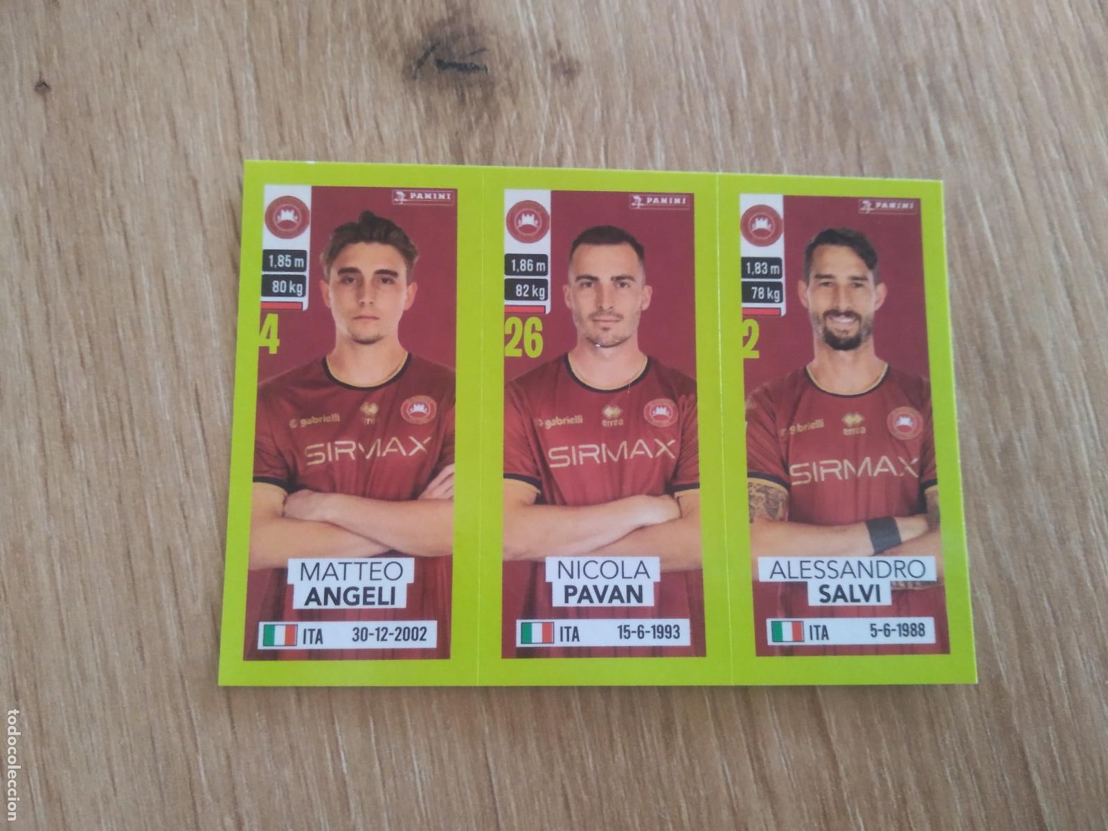 Cromos de f&uacute;tbol: 545 ANGELI PAVAN SALVI CROMO FUTBOL PANINI LIGA ITALIA 23-24 CALCIATORI 2023-2024