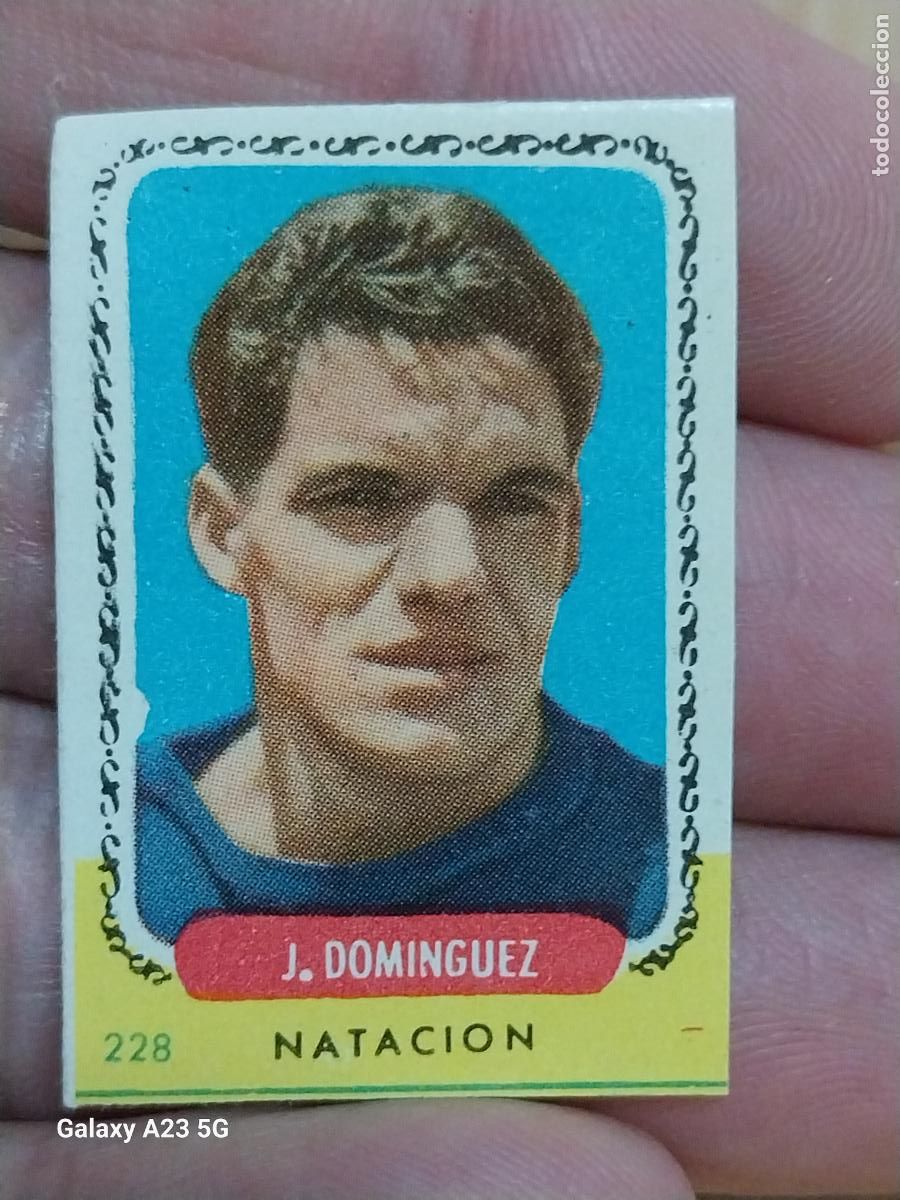 Cromos de f&uacute;tbol: J DOMINGUEZ NATACION ED BRUGUERA CAMPEONES ESTE A&Ntilde;O 1955 55 56 CROMO 228 ORIGINAL SIN PEGAR NUNCA