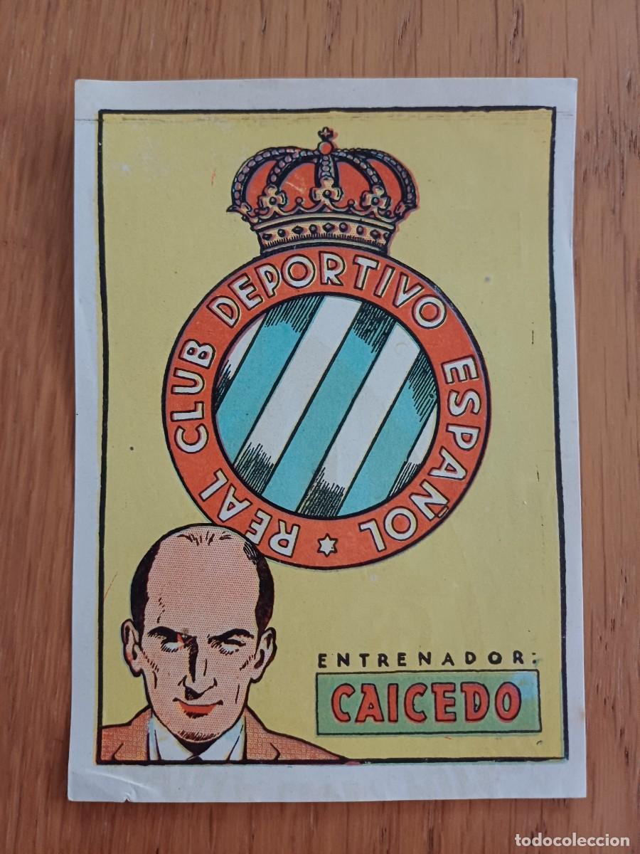 Cromos de f&uacute;tbol: cromo futbol, real deportivo espa&ntilde;ol, Caicedo, cromos cultura, nunca pegado