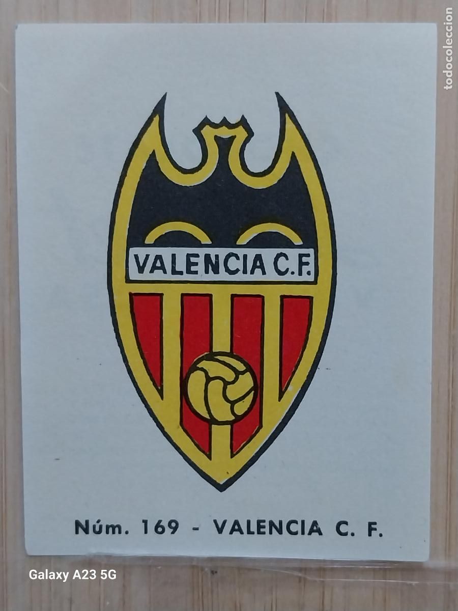 Cromos de f&uacute;tbol: VALENCIA ESCUDO LIGA 1967 67 68 CROMO 169 PROMO CHOCOLATE LLORET VILLAJOYOSA *