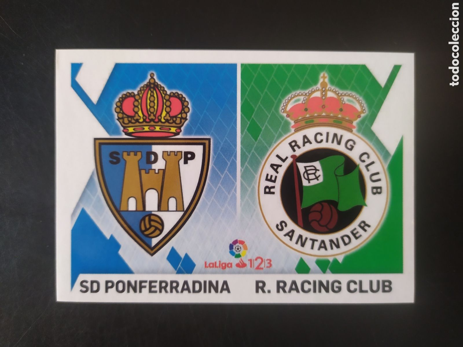 Cromos de f&uacute;tbol: Liga este 2019 2020 19 20 panini escudos Liga 1/2/3 n&deg; 9 Ponferradina Racing Santander