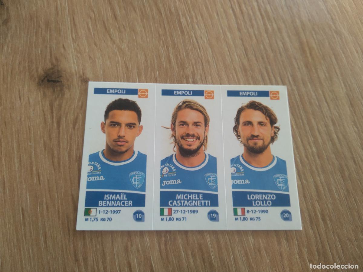 Cromos de f&uacute;tbol: 630 BENNACER CASTAGNETTI LOLLO EMPOLI CROMO FUTBOL PANINI LIGA ITALIA 17-18 CALCIATORI 2017-2018