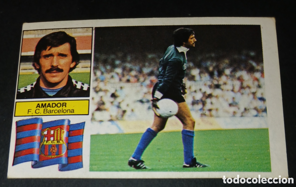 Cromos de f&uacute;tbol: Cromo Amador F. C. Barcelona Liga 82 83 1982 1983 Ediciones Este sin pegar nunca pegado