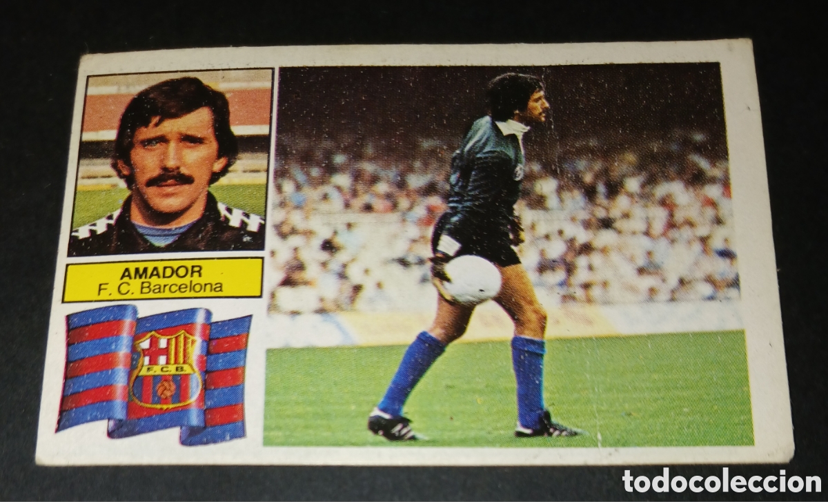 Cromos de f&uacute;tbol: Cromo Amador F. C. Barcelona Liga 82 83 1982 1983 Ediciones Este sin pegar nunca pegado