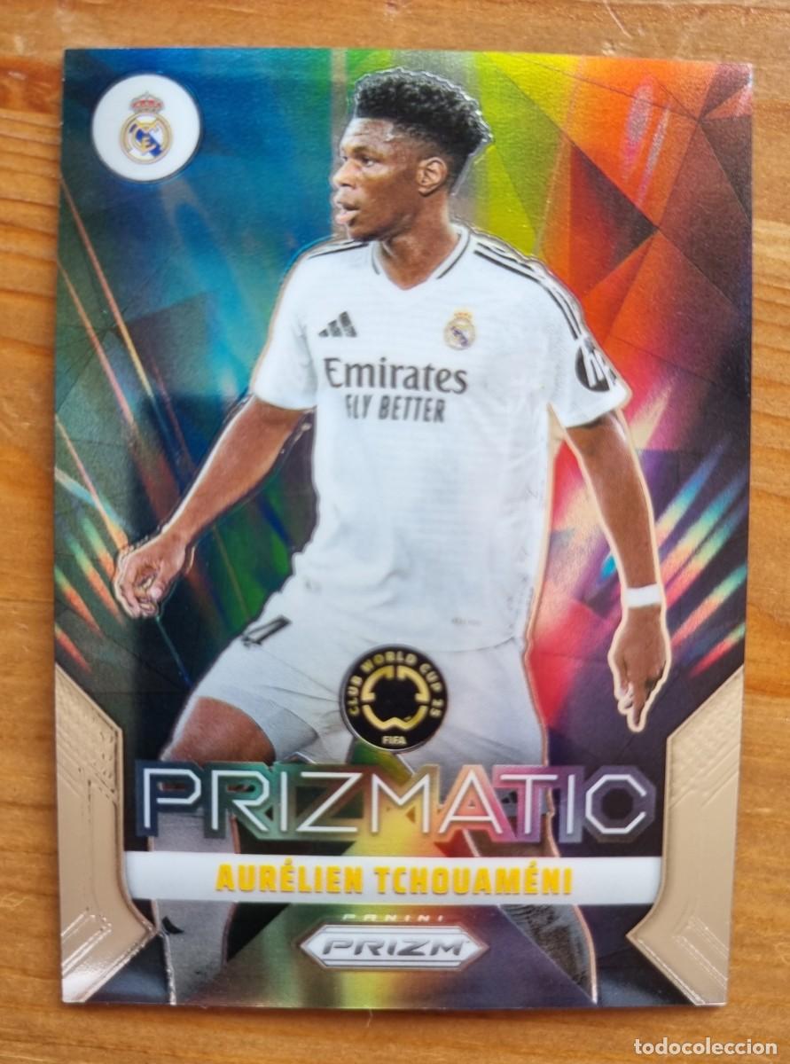Cromos de f&uacute;tbol: 23 TCHOUAM&Eacute;NI (Real Madrid CF) PRIZMATIC. Panini PRIZM Fifa Club World 2025 Mundial de Clubes 24 25
