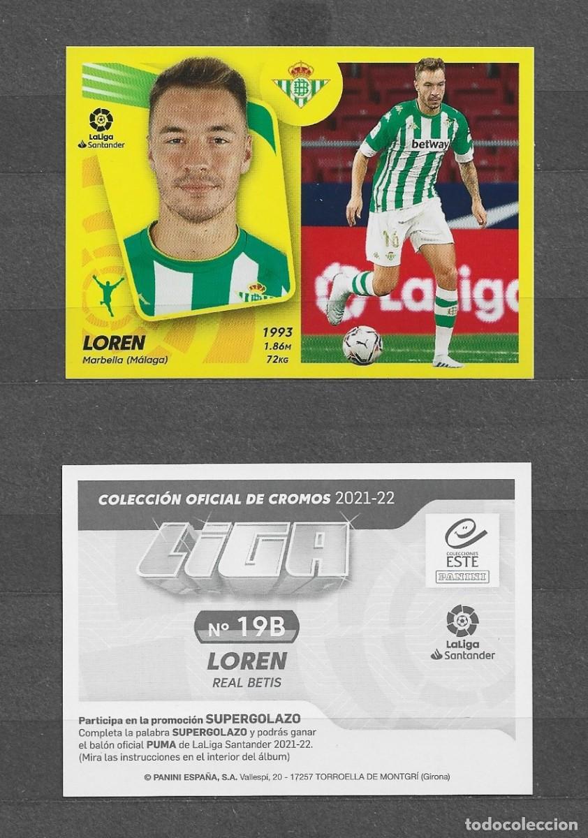 Fu&szlig;ball-Sticker: Liga este 21/22 - Loren - N&ordm; 19b - Real Betis