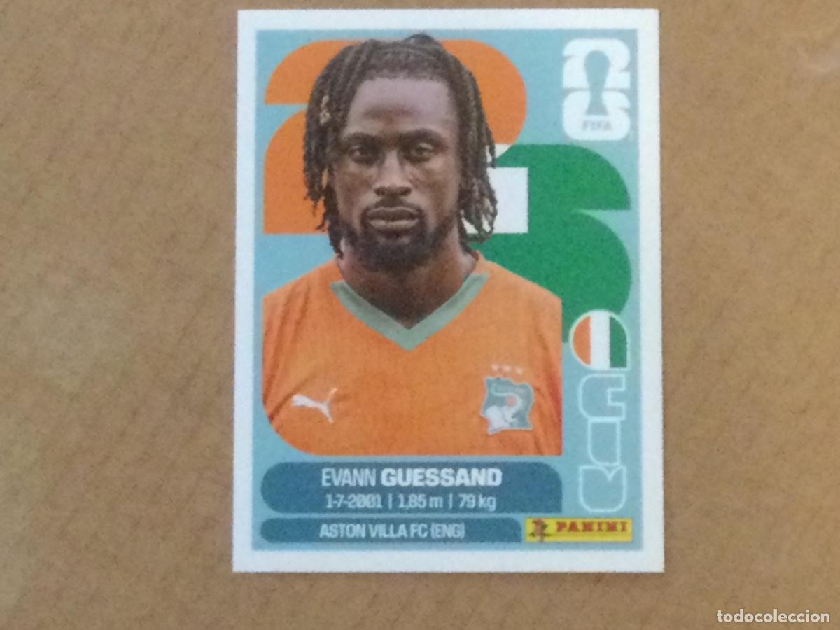 Cromos de f&uacute;tbol: Cromo panini mundial 2026 Evann Guessand Costa de Marfil (civ)19, edicion americana