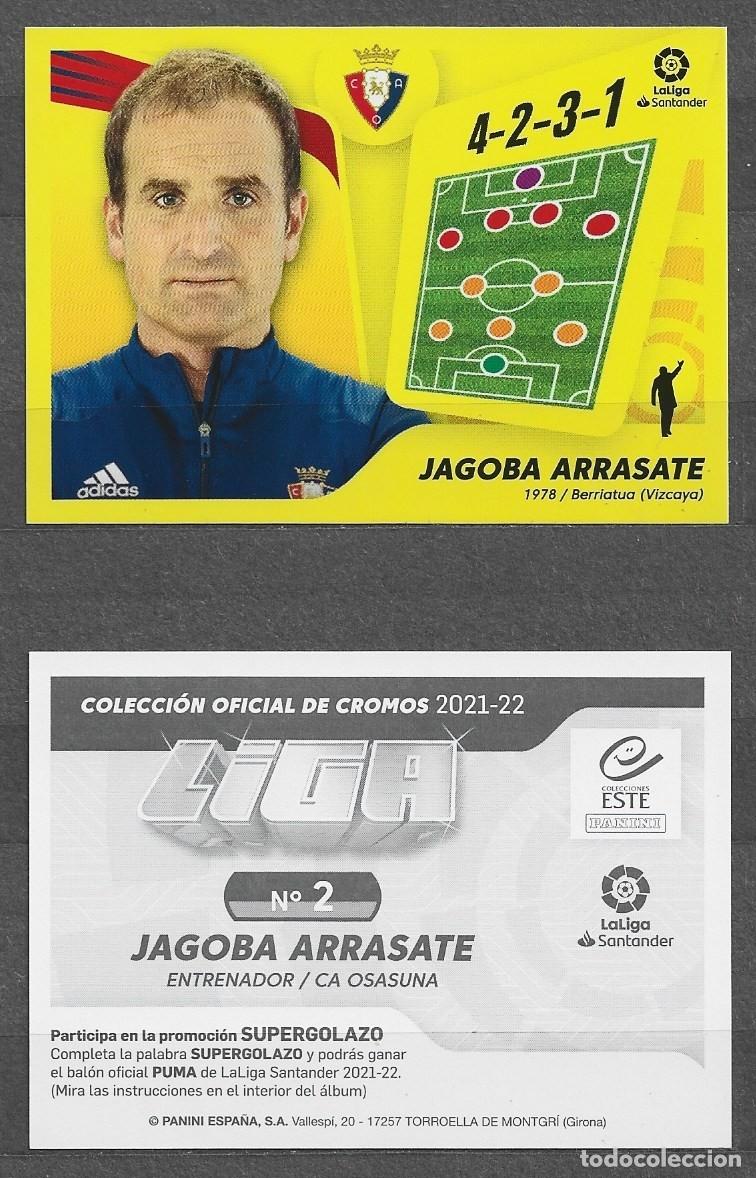 Cromos de f&uacute;tbol: Liga este 21/22 - Jagoba Arrasate - N&ordm; 2 - CA Osasuna