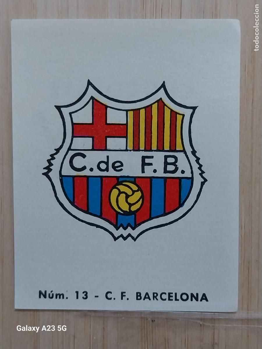 Cromos de f&uacute;tbol: BARCELONA FC ESCUDO LIGA 1967 67 68 CROMO 13 PROMO CHOCOLATE LLORET VILLAJOYOSA *--***