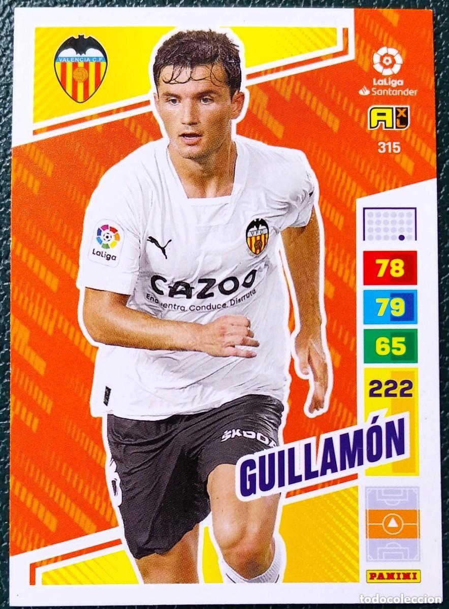Cromos de f&uacute;tbol: 315 GUILLAMON VALENCIA CF FICHAS ALBUM ADRENALYN XL 2022 2023 22 23