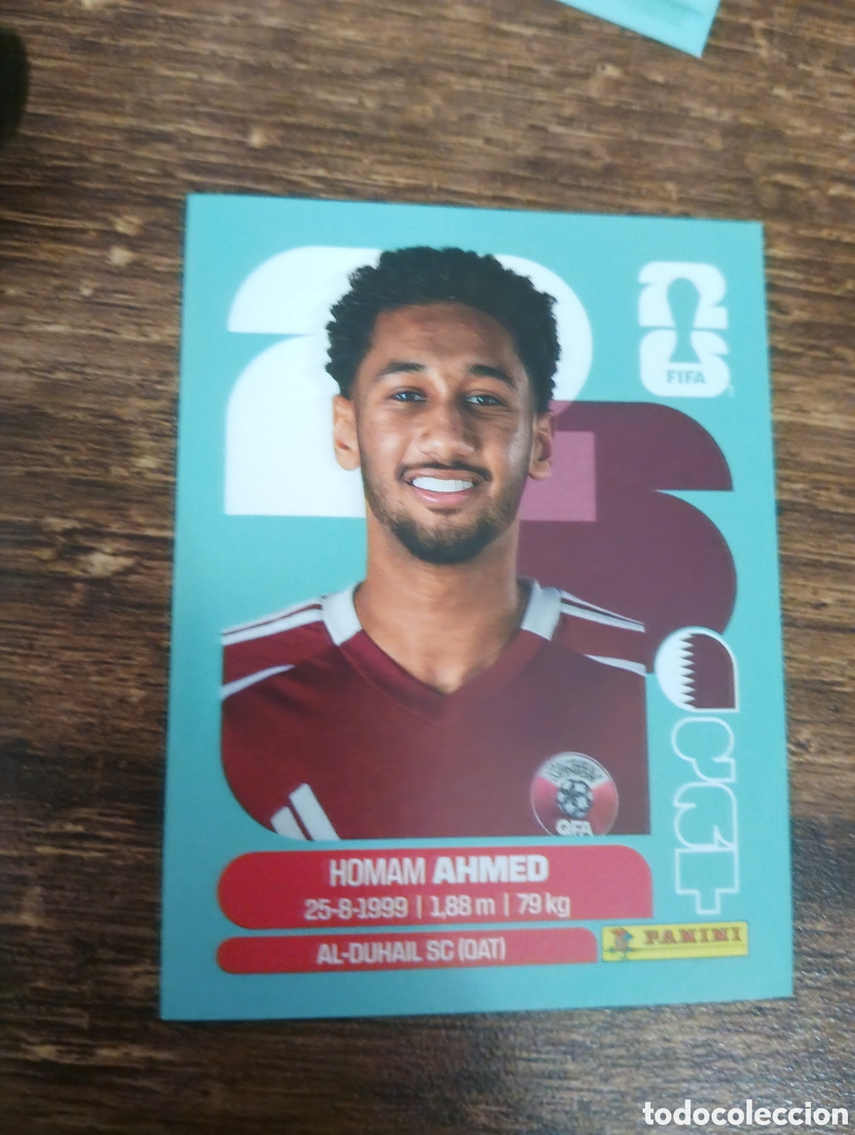 Cromos de f&uacute;tbol: QAT 5 Homam Ahmed, Qatar Catar, Panini FIFA World Cup Mundial 2026 Sticker