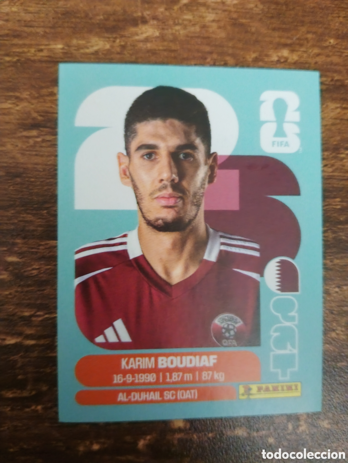 Cromos de f&uacute;tbol: QAT 10 Karim Boudiaf, Qatar Catar, Panini FIFA World Cup Mundial 2026 Sticker