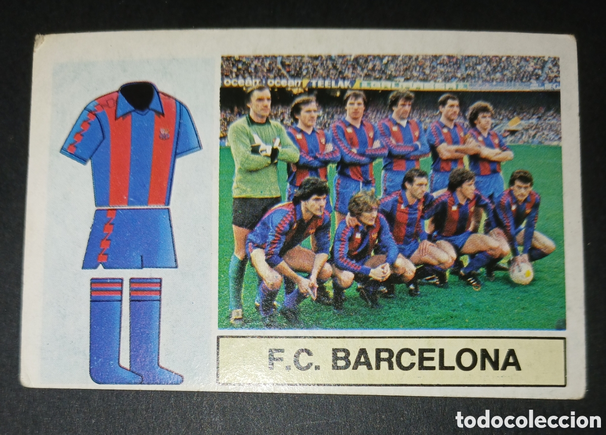 Cromos de f&uacute;tbol: Cromo Alineaciones F. C. Barcelona Liga 82 83 1982 1983 Ediciones Este sin pegar nunca pegado