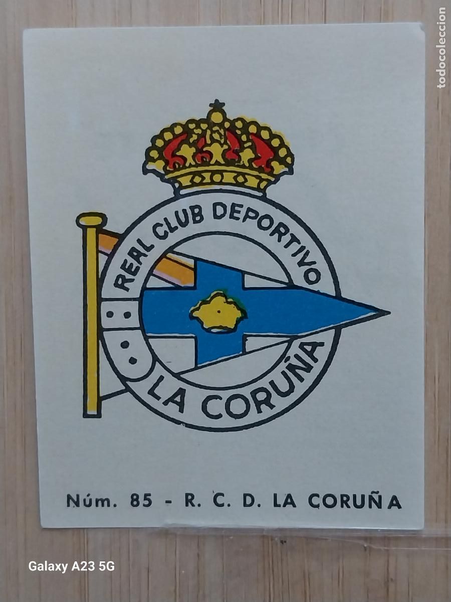 Cromos de f&uacute;tbol: CORU&Ntilde;A DEPORTIVO ESCUDO LIGA 1967 67 68 CROMO 85 PROMO CHOCOLATE LLORET VILLAJOYOSA *--**---