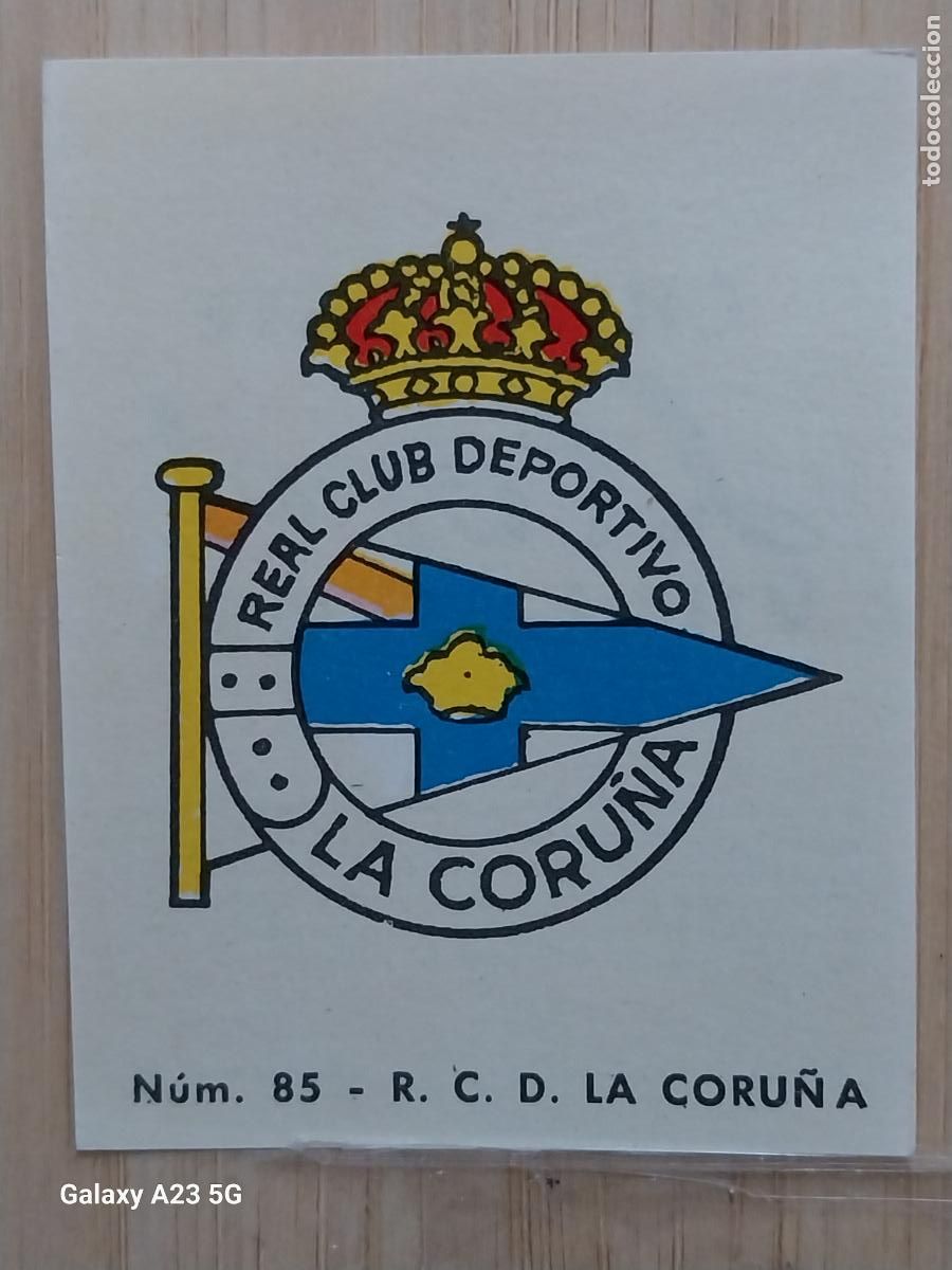 Cromos de f&uacute;tbol: CORU&Ntilde;A DEPORTIVO ESCUDO LIGA 1967 67 68 CROMO 85 PROMO CHOCOLATE LLORET VILLAJOYOSA *--**--