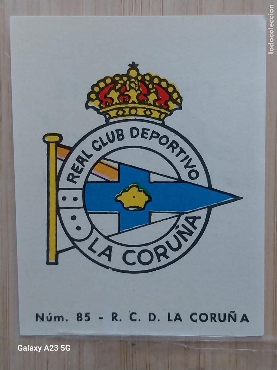 Cromos de f&uacute;tbol: CORU&Ntilde;A DEPORTIVO ESCUDO LIGA 1967 67 68 CROMO 85 PROMO CHOCOLATE LLORET VILLAJOYOSA *--**-