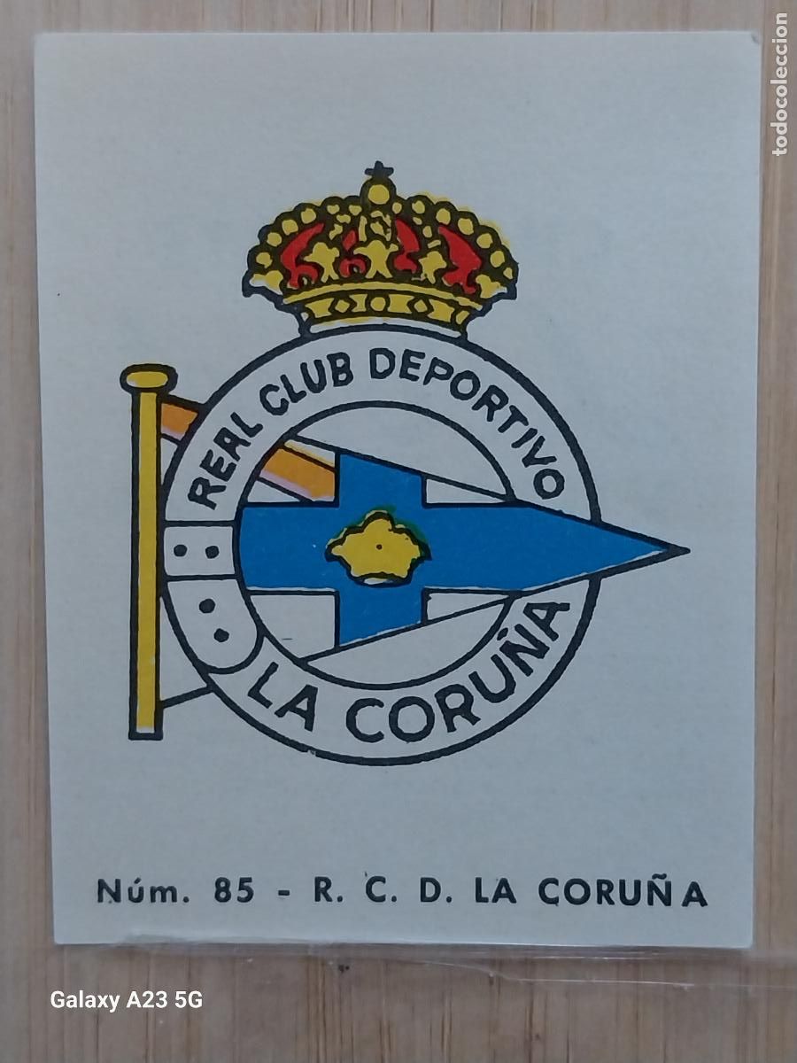 Cromos de f&uacute;tbol: CORU&Ntilde;A DEPORTIVO ESCUDO LIGA 1967 67 68 CROMO 85 PROMO CHOCOLATE LLORET VILLAJOYOSA *--**-****