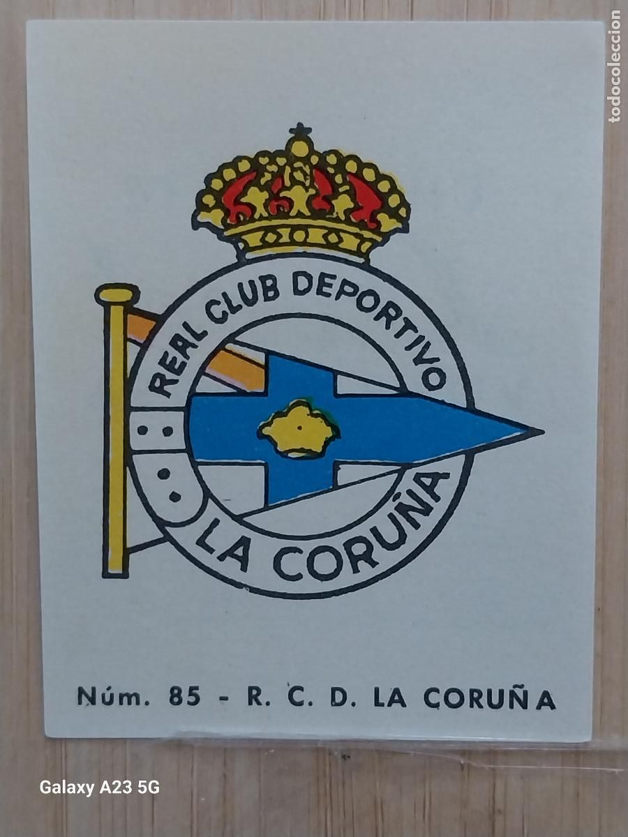 Cromos de f&uacute;tbol: CORU&Ntilde;A DEPORTIVO ESCUDO LIGA 1967 67 68 CROMO 85 PROMO CHOCOLATE LLORET VILLAJOYOSA *--**-***
