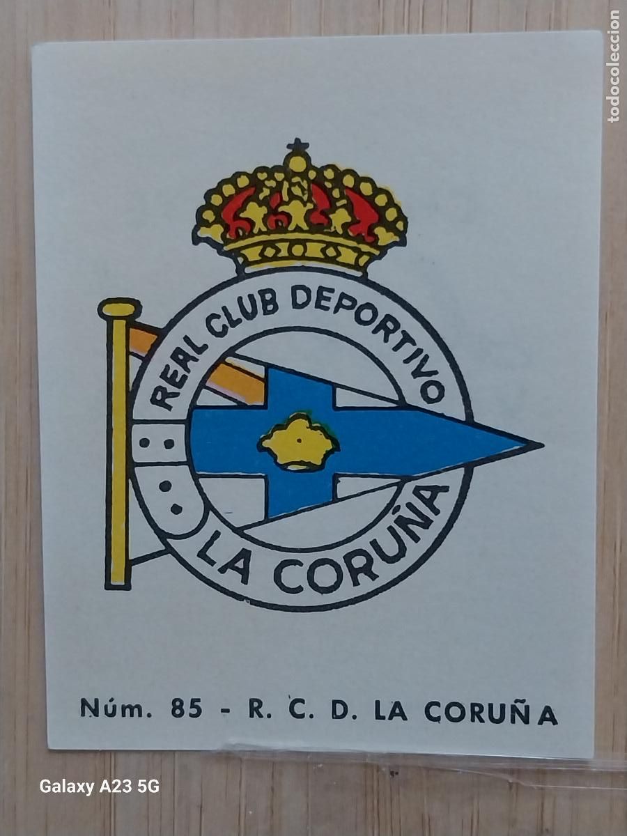Cromos de f&uacute;tbol: CORU&Ntilde;A DEPORTIVO ESCUDO LIGA 1967 67 68 CROMO 85 PROMO CHOCOLATE LLORET VILLAJOYOSA *--**-**