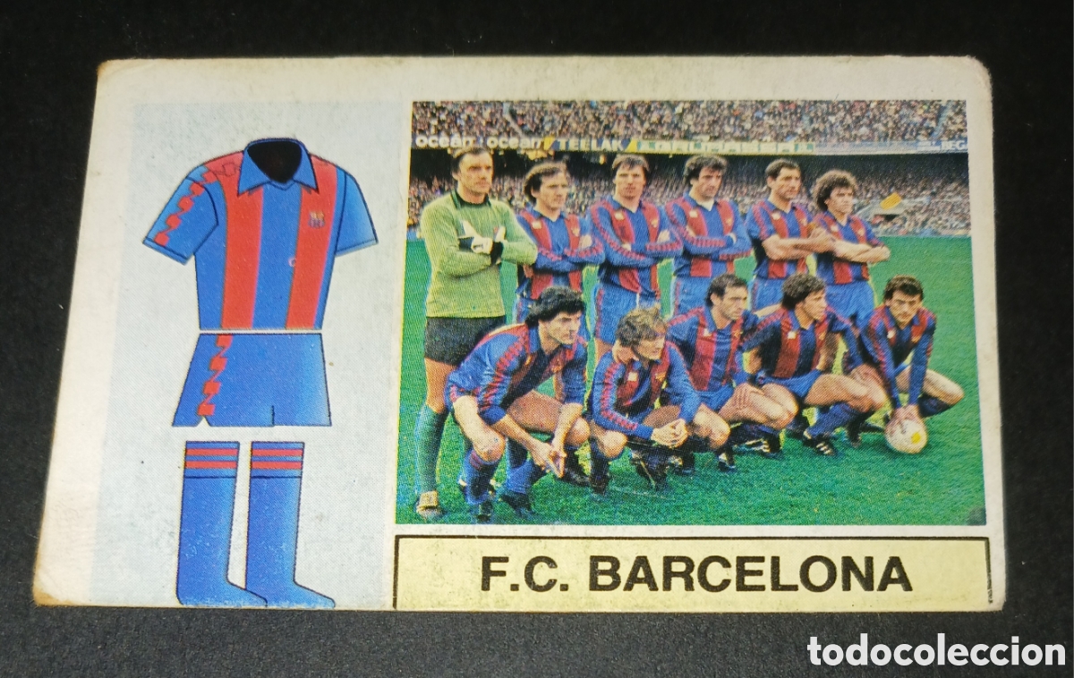 Cromos de f&uacute;tbol: Cromo Alineaciones F. C. Barcelona Liga 82 83 1982 1983 Ediciones Este sin pegar nunca pegado