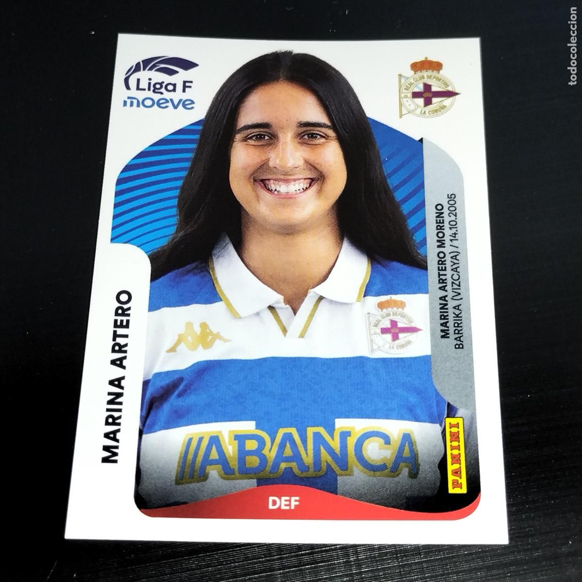 Cromos de f&uacute;tbol: 131 A MARINA ARTERO DEPORTIVO LA CORU&Ntilde;A CROMOS LIGA F MOEVE FEMENINA PANINI 2025 2026 25 26