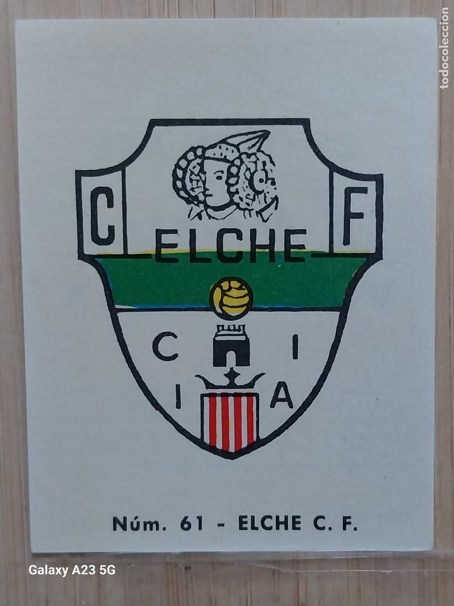 Cromos de f&uacute;tbol: ELCHE ESCUDO LIGA 1967 67 68 CROMO 61 PROMO CHOCOLATE LLORET VILLAJOYOSA *--**-*