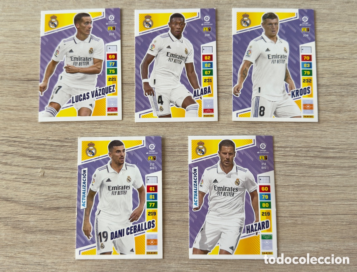 Cromos de f&uacute;tbol: Lote L005: Cromos Adrenalyn XL 22/23 Real Madrid