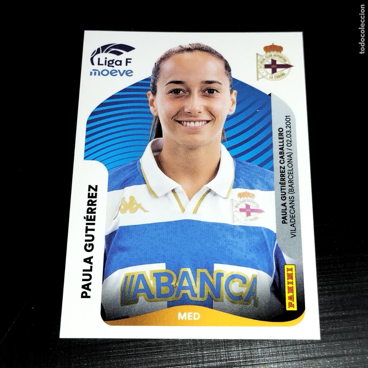 Cromos de f&uacute;tbol: 133 PAULA GUTIERREZ DEPORTIVO LA CORU&Ntilde;A CROMOS LIGA F MOEVE FEMENINA PANINI 2025 2026 25 26
