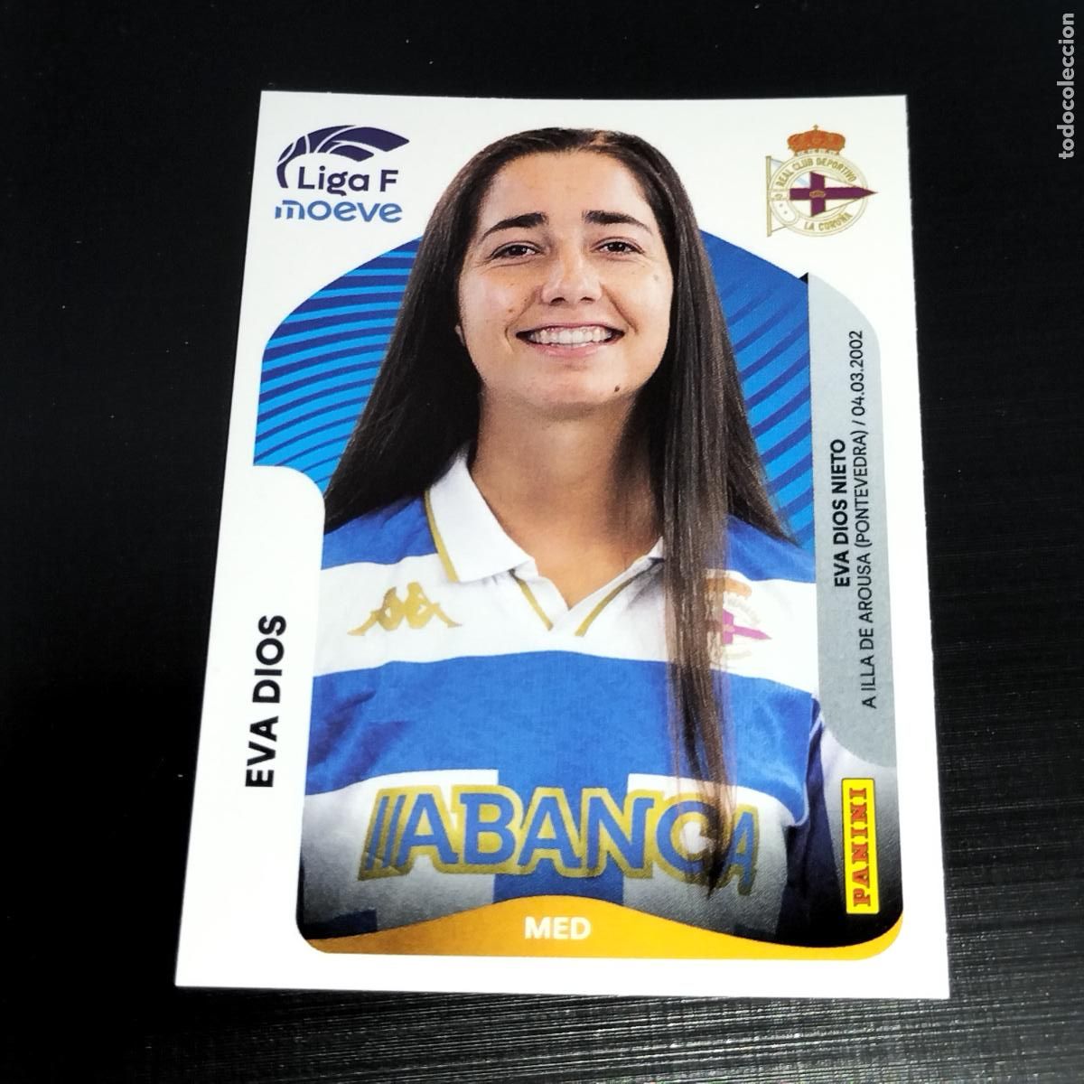 Cromos de f&uacute;tbol: 134 B EVA DIOS DEPORTIVO LA CORU&Ntilde;A CROMOS LIGA F MOEVE FEMENINA PANINI 2025 2026 25 26
