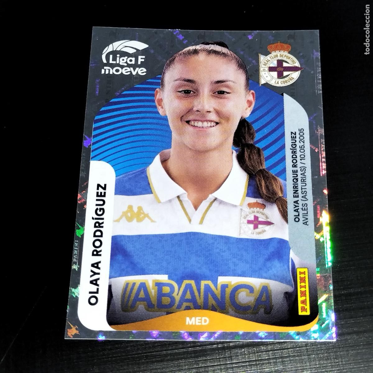 Cromos de f&uacute;tbol: 135 OLAYA RODRIGUEZ DEPORTIVO LA CORU&Ntilde;A CROMOS LIGA F MOEVE FEMENINA PANINI 2025 2026 25 26