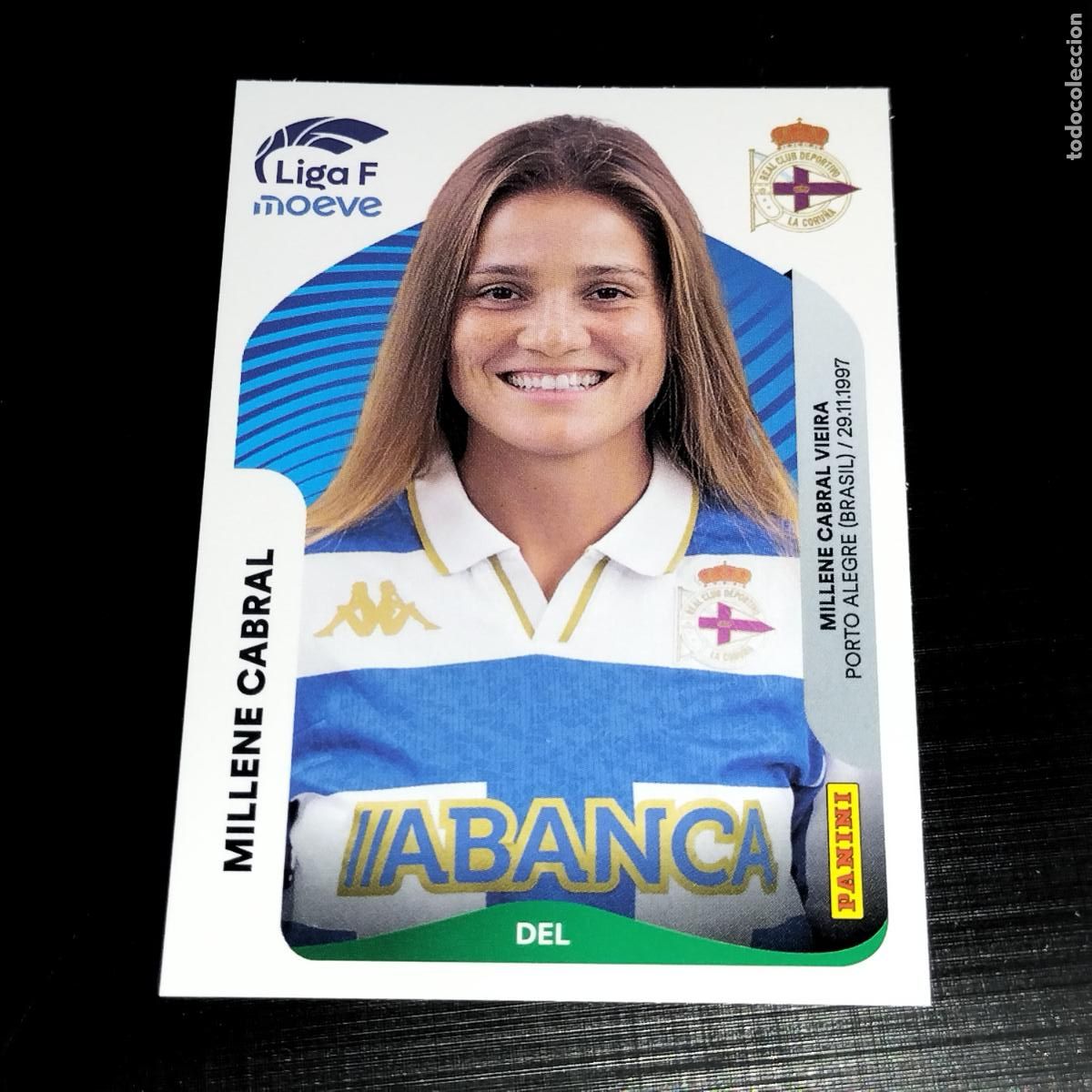Cromos de f&uacute;tbol: 141 MILLENE CABRAL DEPORTIVO LA CORU&Ntilde;A CROMOS LIGA F MOEVE FEMENINA PANINI 2025 2026 25 26