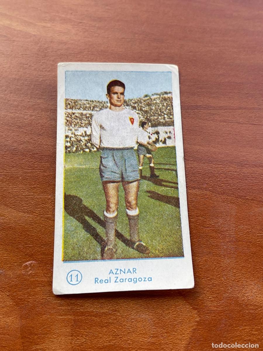 Cromos de f&uacute;tbol: AZNAR 11 REAL ZARAGOZA Gr&aacute;ficas Bachende liga 1957 1958 sin pegar