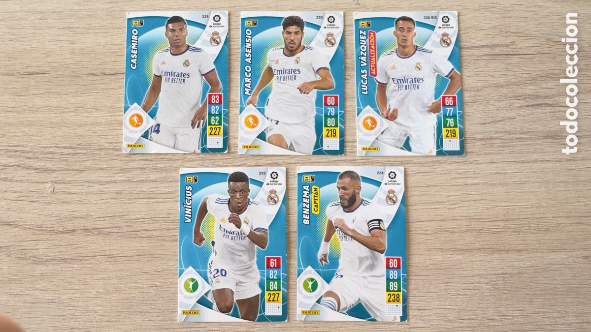 Cromos de f&uacute;tbol: Lote L006: Cromos de F&uacute;tbol Adrenalyn XL Temporada 21/22 Real Madrid
