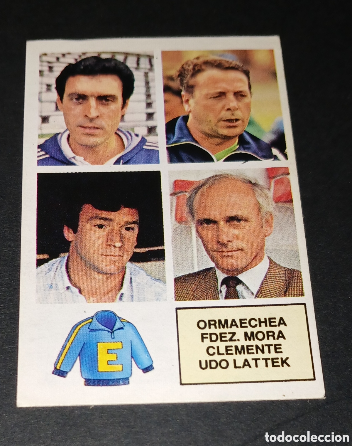 Cromos de f&uacute;tbol: Cromo Entrenadores (Ormaechea, Fdez. Mora, Clemente, Udo Lattek) Liga 82 83 1982 1983 Ediciones Este