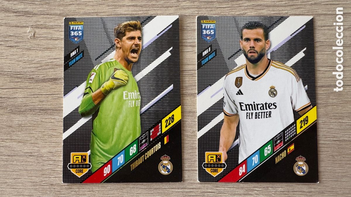 Cartes &agrave; collectionner de Football: Lote L007: Cromos de F&uacute;tbol Adrenalyn XL (FIFA 365) Temporada 2024 Real Madrid