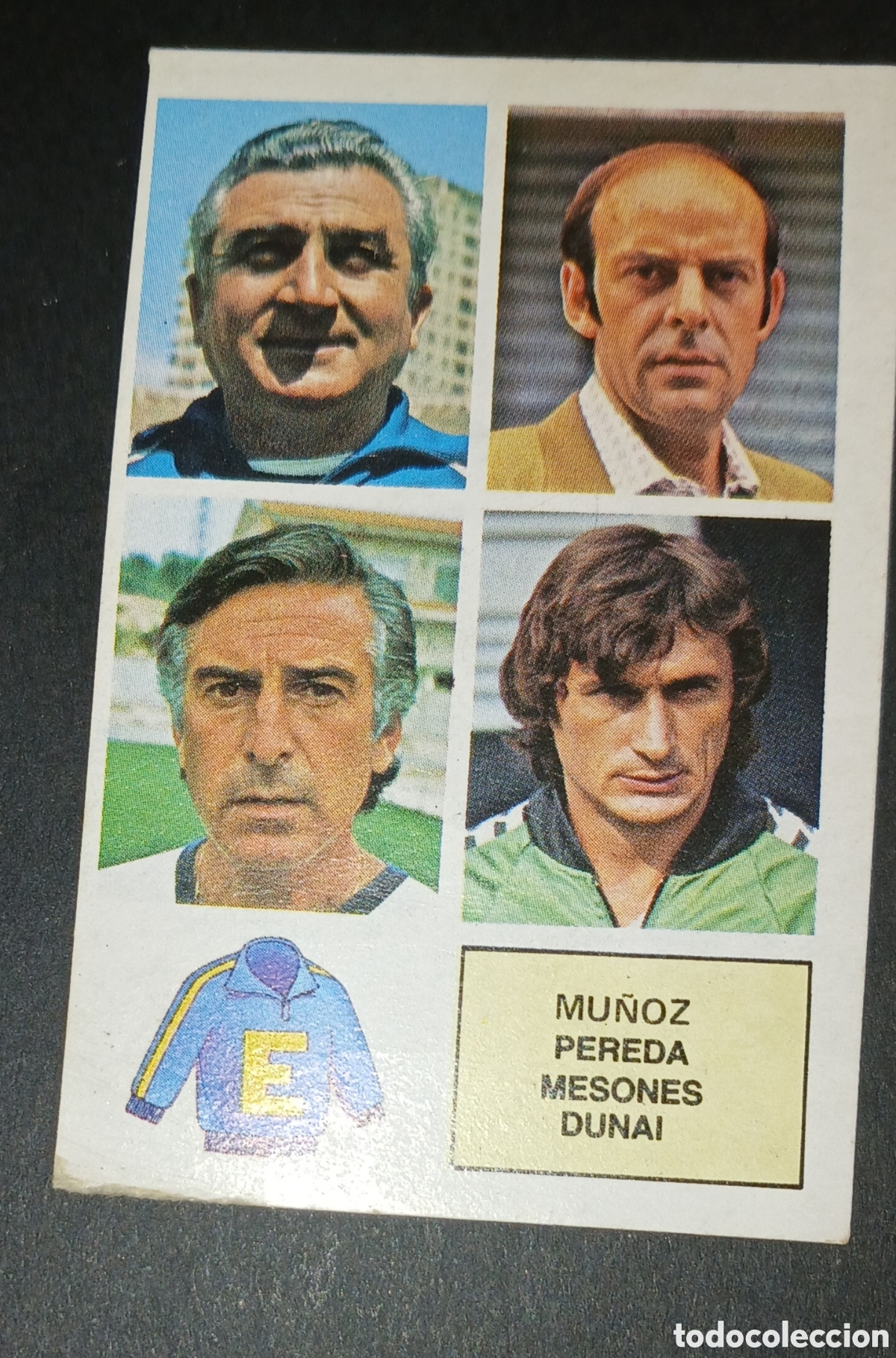 Cromos de f&uacute;tbol: Cromo Entrenadores (Mu&ntilde;oz, Pereda, Mesones, Dunai) Liga 82 83 1982 1983 Ediciones Este sin pegar