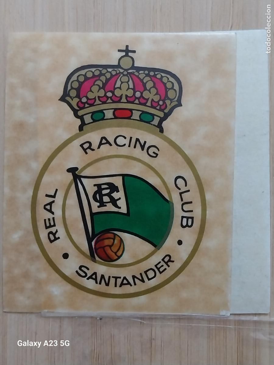 Cromos de f&uacute;tbol: RACING DE SANTANDER ESCUDO ED ESTE 1976 76 77 1977 ESCUDOS Y EQUIPOS CROMO SIN PEGAR NUNCA