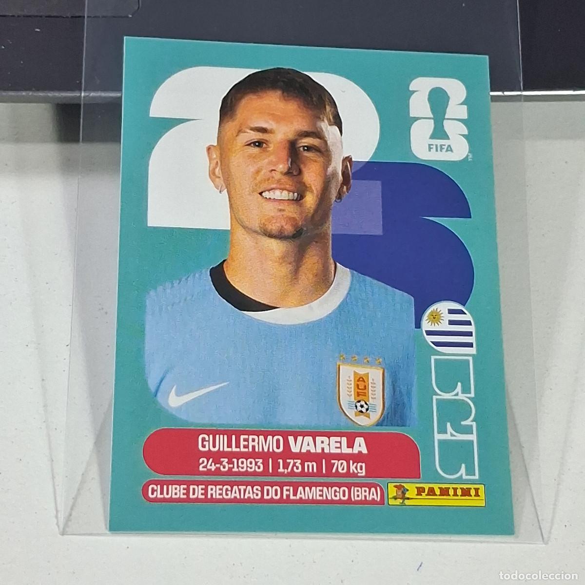 Cromos de f&uacute;tbol: B33 URU 8 URU8 GUILLERMO VARELA URUGUAY URU MUNDIAL FIFA WORLD CUP 2026 STICKER PANINI