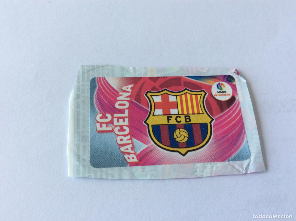 Cromos de f&uacute;tbol: Escudo FC Barcelona Chicle Liga Este 2019 2020 19 20 Panini