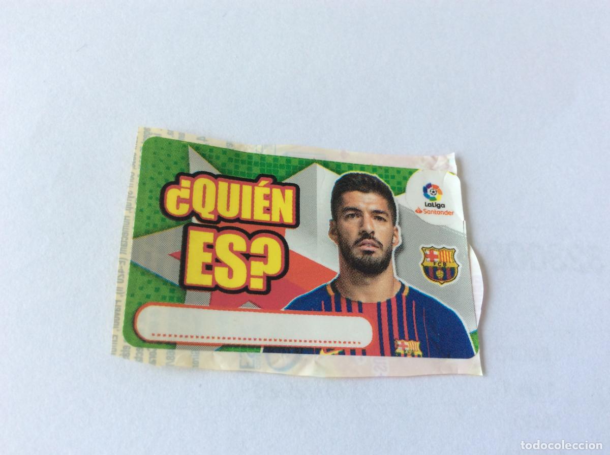 Cromos de f&uacute;tbol: &iquest;Qui&eacute;n es? Luis Suarez FC Barcelona Chicle Liga Este 2018 2019 18 19 Panini