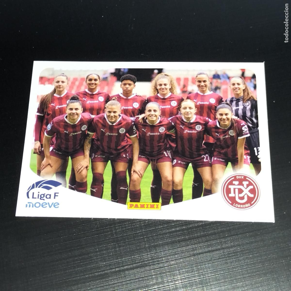 Cromos de f&uacute;tbol: 143 ALINEACION EQUIPO DUX LOGRO&Ntilde;O CROMOS LIGA F MOEVE FEMENINA PANINI 2025 2026 25 26